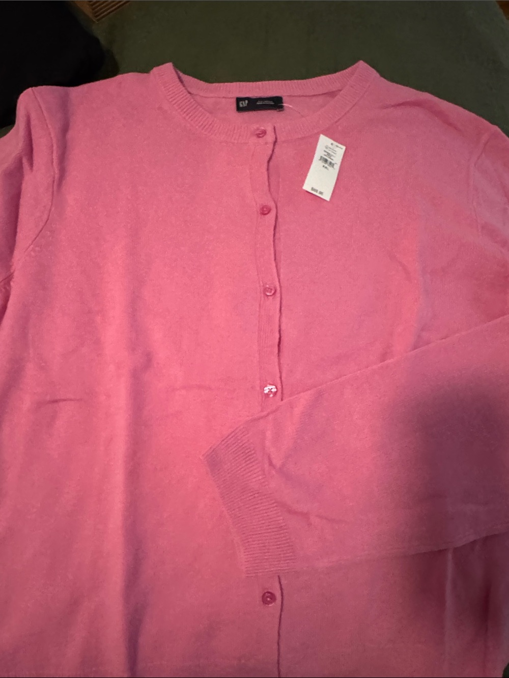 GAP Pink Women's Button Cardigan Sweater